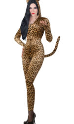 Woman's Sexy Leopard Cat Suit